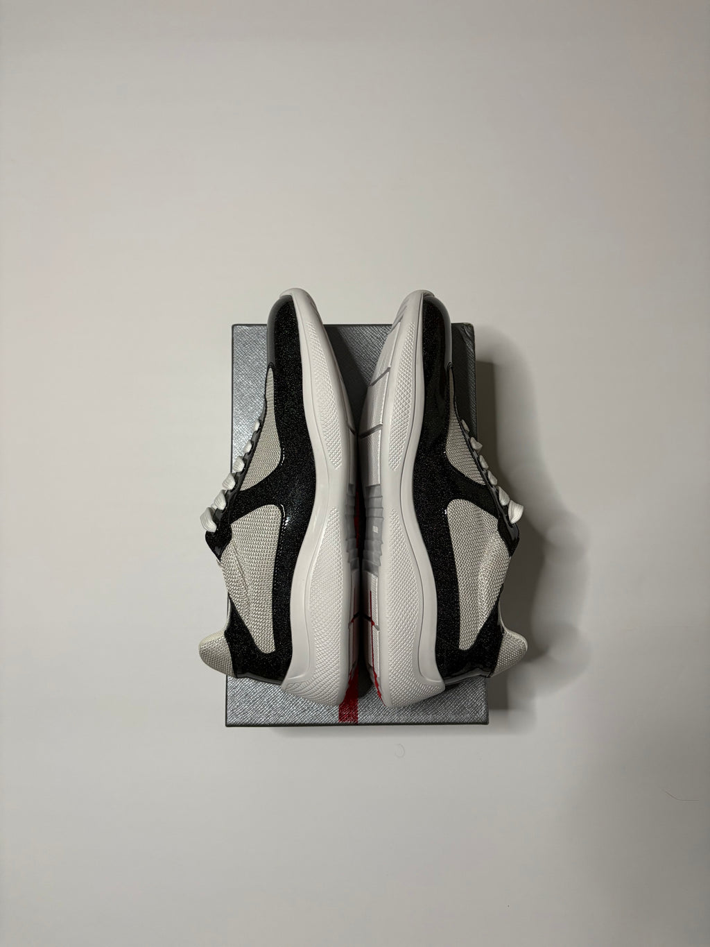 Prada America’s Cup Sneakers (Black Glitter)