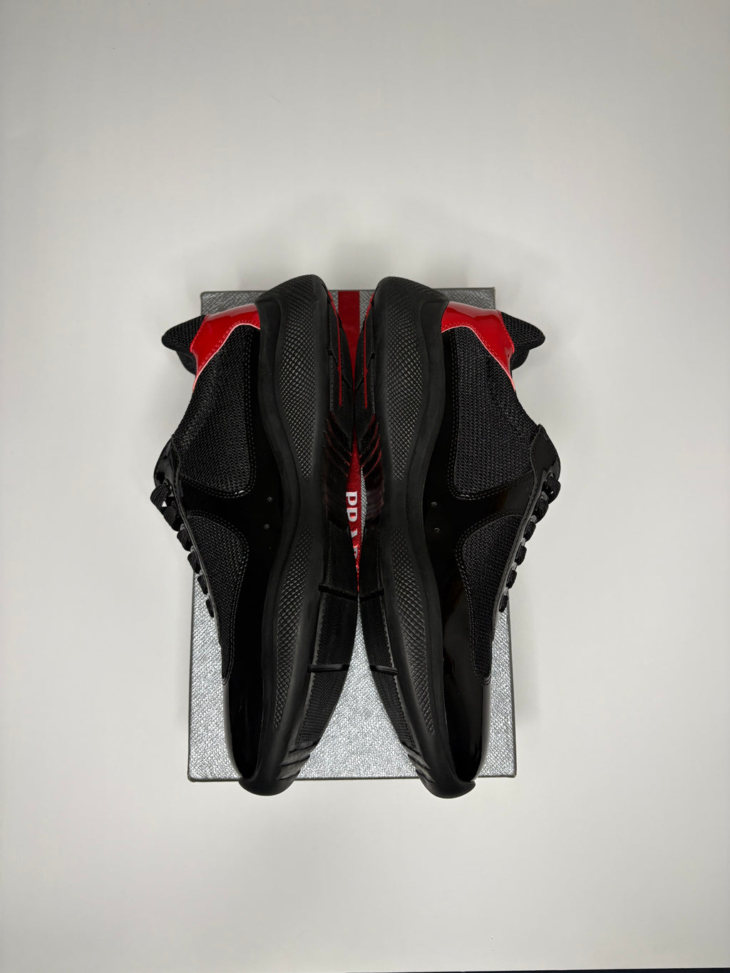 Prada America’s Cups Sneakers (Black/Red)