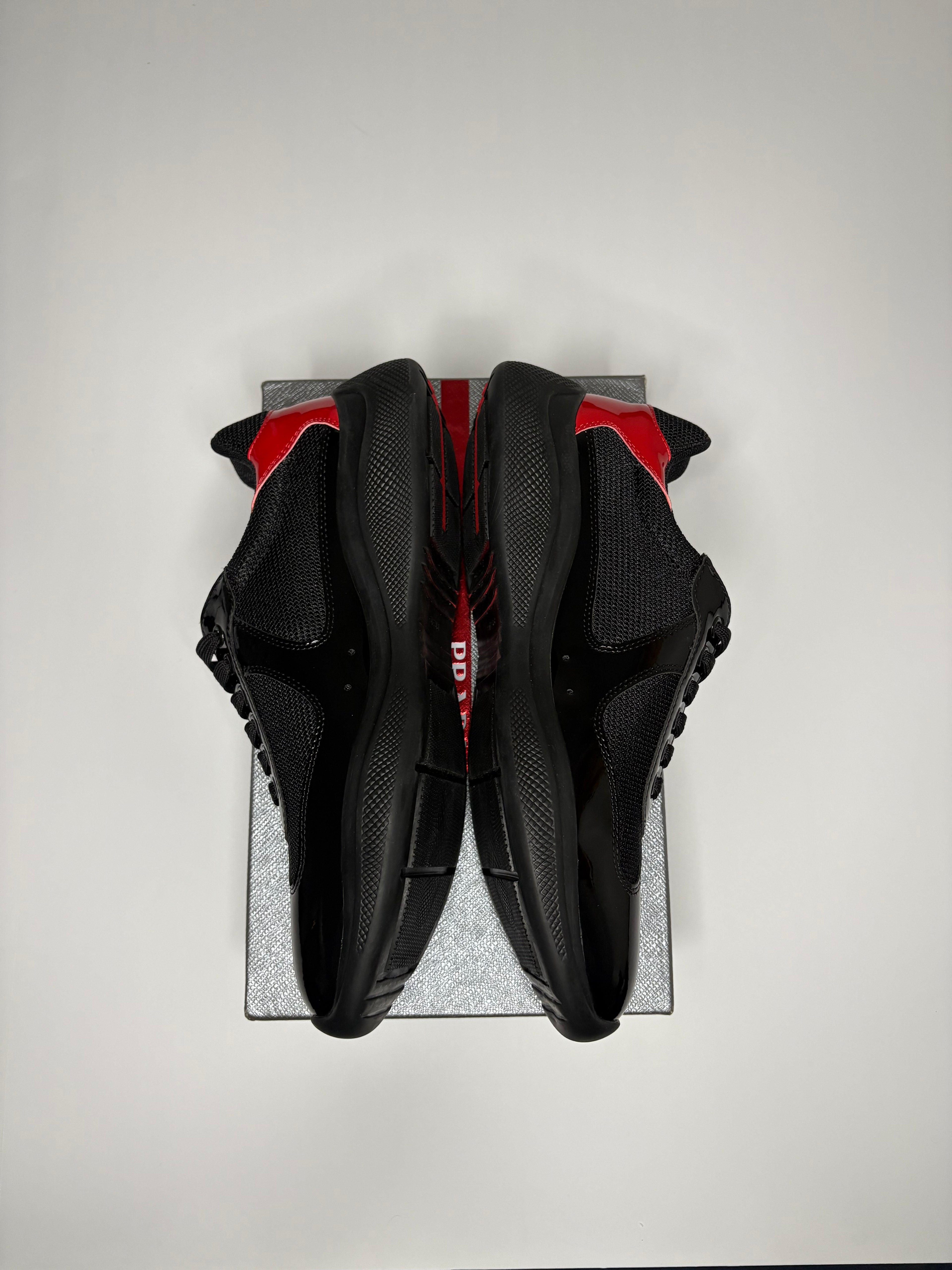 Prada America’s Cups Sneakers (Black/Red)