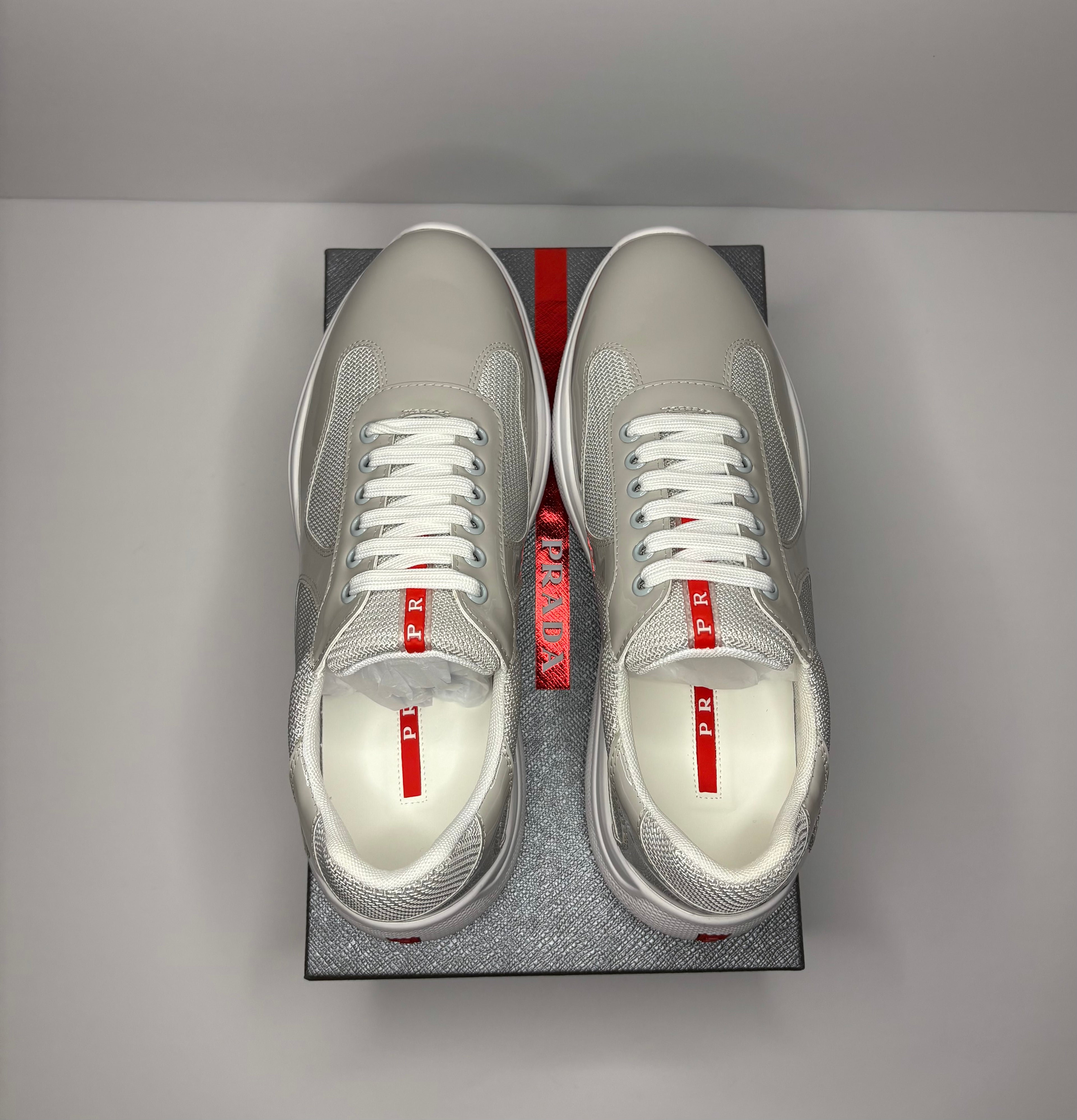 Prada America’s Cup Sneakers (Grey)