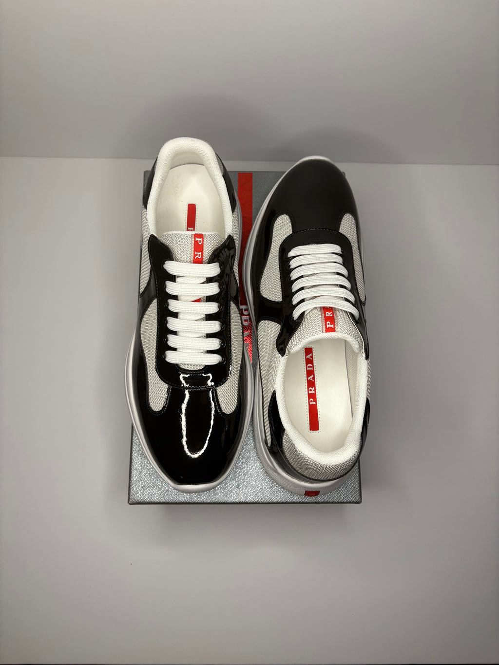 Prada America’s Cup Sneakers (Black/White)
