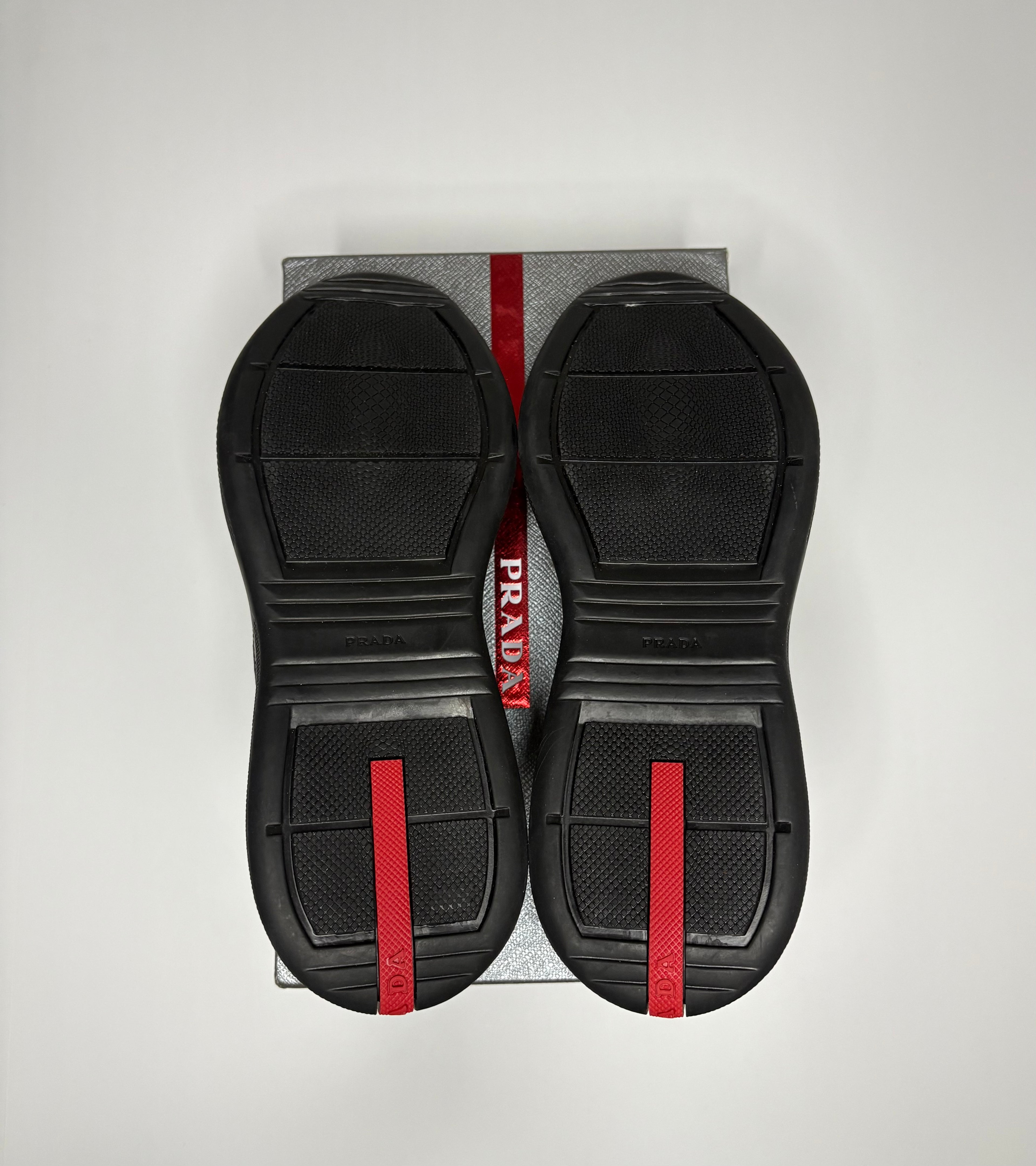 Prada America’s Cups Sneakers (Black/Red)