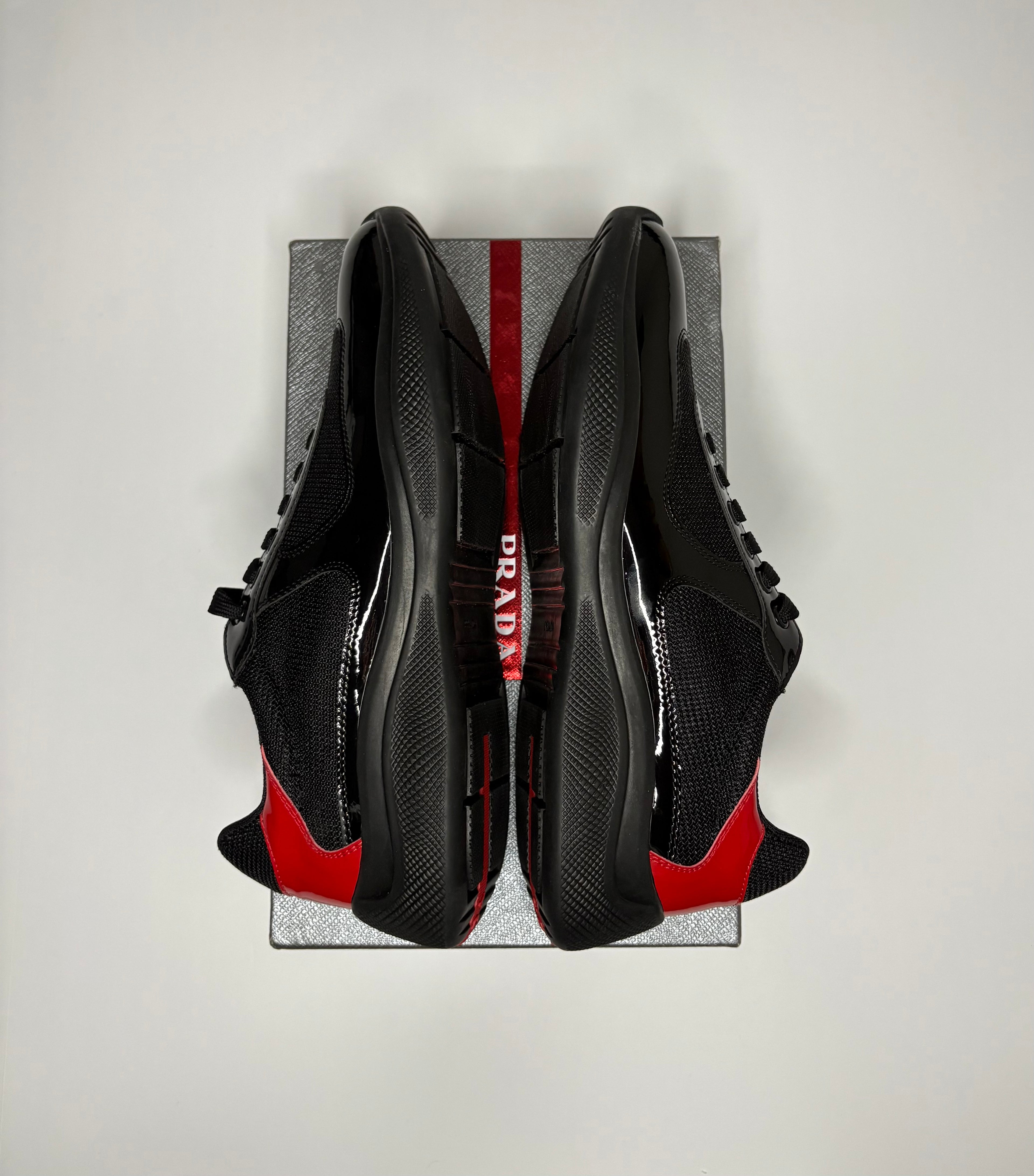 Prada America’s Cups Sneakers (Black/Red)