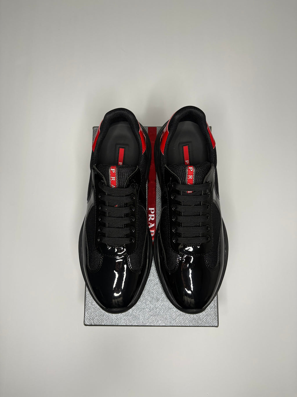 Prada America’s Cups Sneakers (Black/Red)