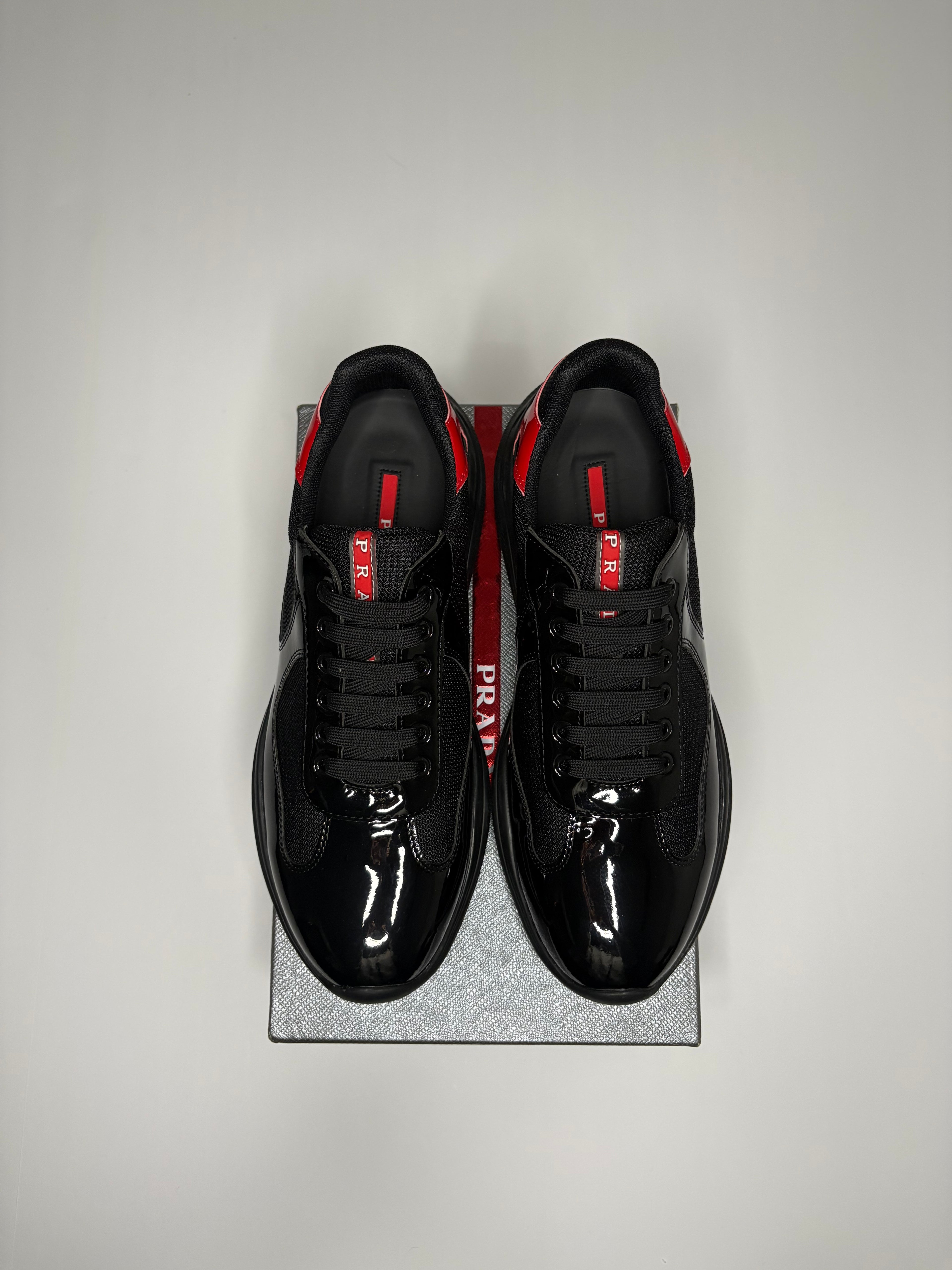 Prada America’s Cups Sneakers (Black/Red)