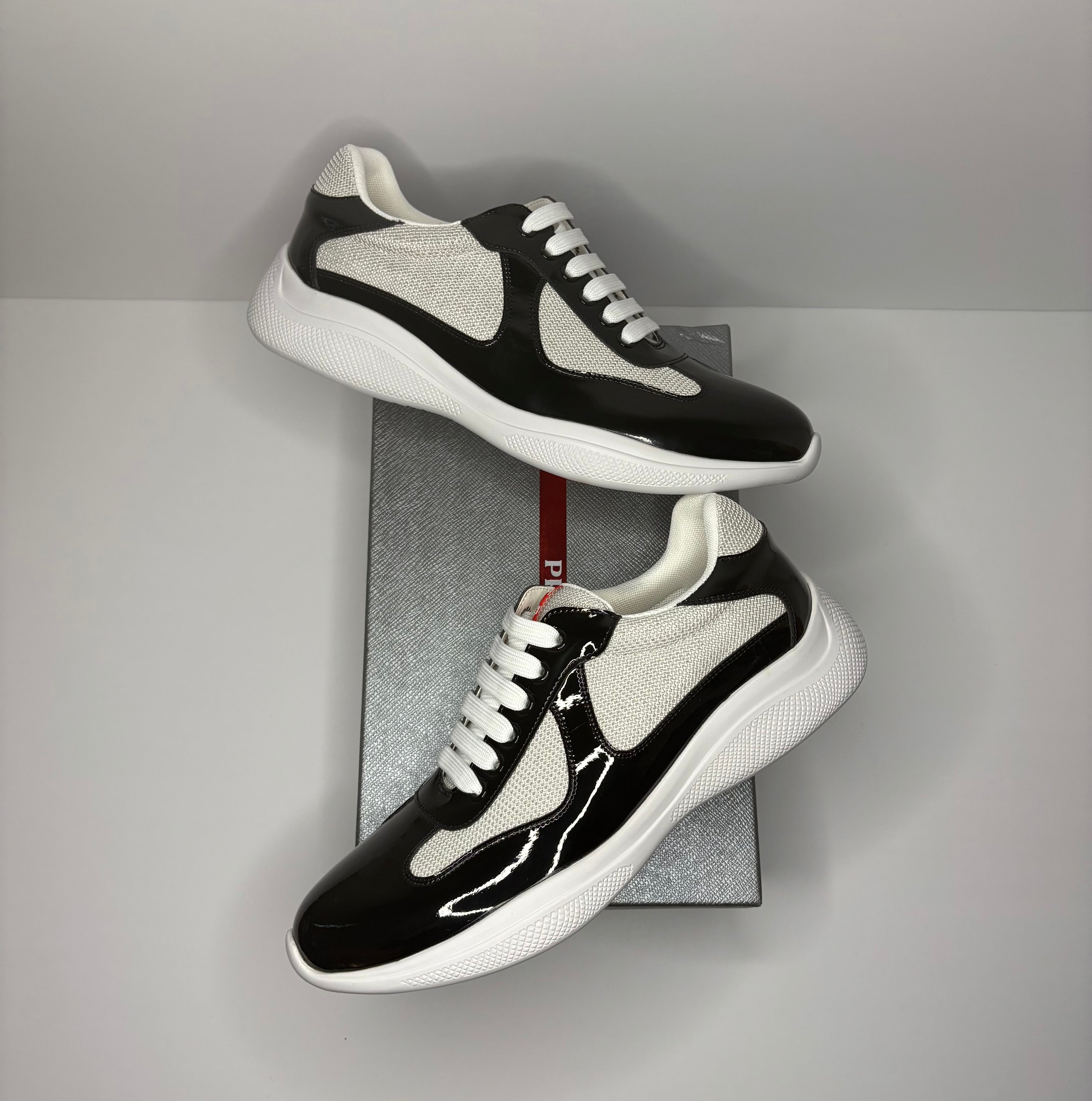 Prada America’s Cup Sneakers (Black/White)